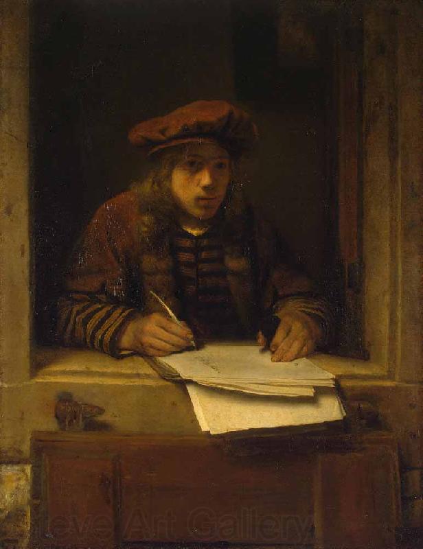Samuel Dircksz van Hoogstraten Self portrait France oil painting art